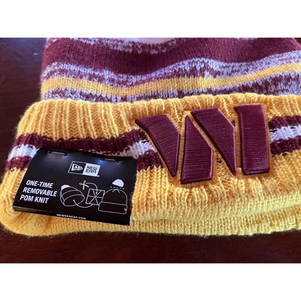 Washington Commanders New Era Knit Beanie Hat Official On‎ Field Burgundy NWT